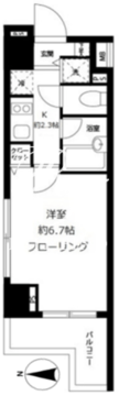 グロースメゾン亀戸 406 間取り図