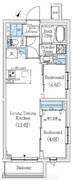 プライムブリス巣鴨ウエスト 206 間取り図