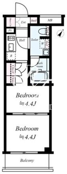 アルコバレーノ東武練馬 406 間取り図