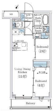 プライムブリス巣鴨ウエスト 505 間取り図