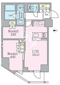 クレストコート東池袋 502 間取り図