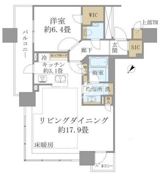 ブリリアタワーズ目黒 S-2001 間取り図