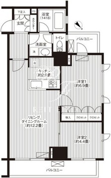 グランハイツ代々木 201 間取り図
