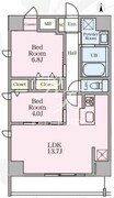 ベルロ大森 610 間取り図
