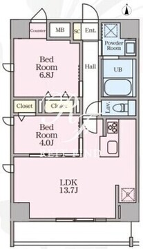 ベルロ大森 510 間取り図