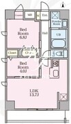ベルロ大森 410 間取り図
