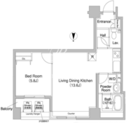 コンフォリア銀座イースト 604 間取り図