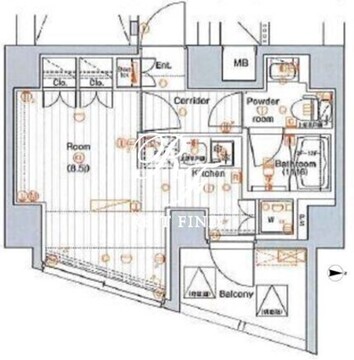 プレミアムキューブG四谷左門町 1001 間取り図