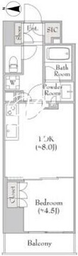 ルミーク錦糸町 1206 間取り図