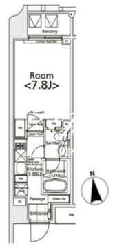  プライマル新宿若松町 401 間取り図