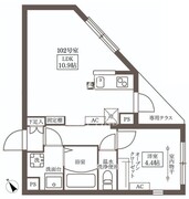 ココキューブ武蔵新田 102 間取り図