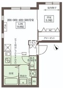 ココキューブ武蔵新田 301 間取り図