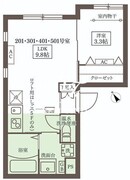 ココキューブ武蔵新田 401 間取り図