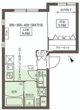 ココキューブ武蔵新田 401 間取り図
