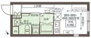 ココキューブ武蔵新田 203 間取り図