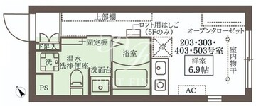 ココキューブ武蔵新田 503 間取り図