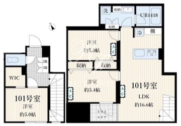 アグライア品川中延 101 間取り図