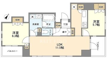 グランカーサ銀座イースト 1204 間取り図