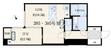 アグライア品川中延 205 間取り図