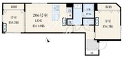アグライア品川中延 206 間取り図