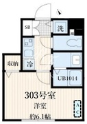 アグライア品川中延 303 間取り図