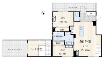 アグライア品川中延 501 間取り図