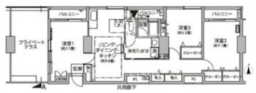 東雲キャナルコートCODAN 11-1316 間取り図