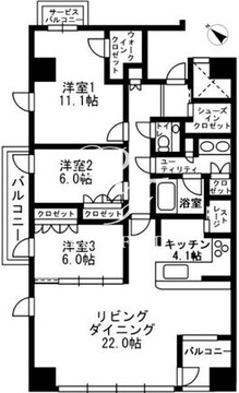 アーバンパーク代官山 2-501 間取り図