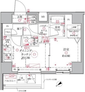 クレイシア門前仲町ザ・レジデンス 805 間取り図