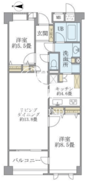 アパートメンツ東山 203 間取り図