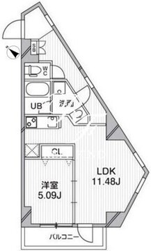 ルクレ西馬込 401 間取り図