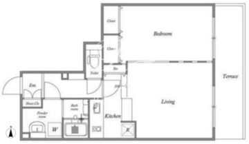 グランパセオ中野 101 間取り図