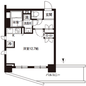 レジディア御茶ノ水 506 間取り図