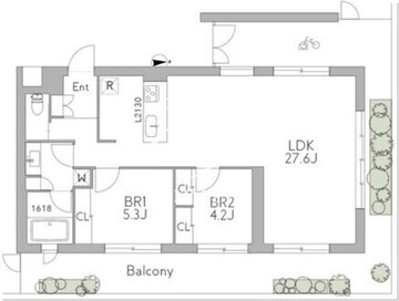 グランデュオ三軒茶屋12 201 間取り図