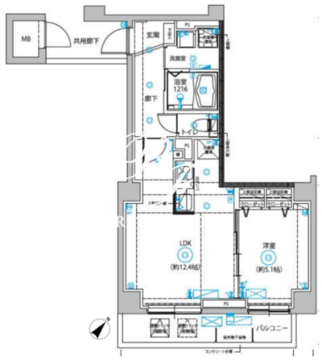 ディップス西新井 401 間取り図