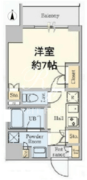クレストコート蔵前 303 間取り図