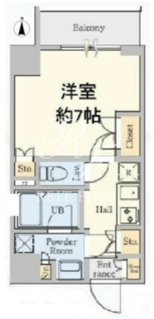 クレストコート蔵前 303 間取り図