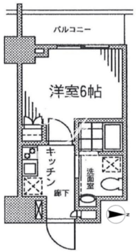 カスタリア門前仲町2 308 間取り図