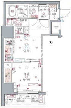 クレヴィスタ板橋 501 間取り図