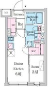 デュオメゾン西新宿 204 間取り図