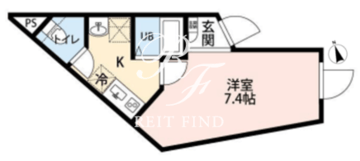 ビブリオ飯田橋 301 間取り図