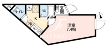 ビブリオ飯田橋 401 間取り図