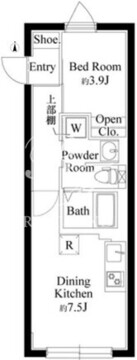 エクサム高円寺 205 間取り図