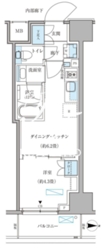 パークアクシス住吉ガーデンスクエア 409 間取り図