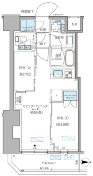 パークアクシス住吉ガーデンスクエア 804 間取り図