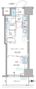 パークアクシス住吉ガーデンスクエア 809 間取り図
