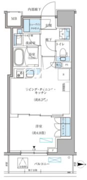パークアクシス住吉ガーデンスクエア 811 間取り図