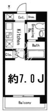 ドゥーエ西大島2 713 間取り図