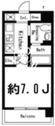ドゥーエ西大島2 1011 間取り図