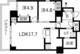 シティコート目黒 4-615 間取り図